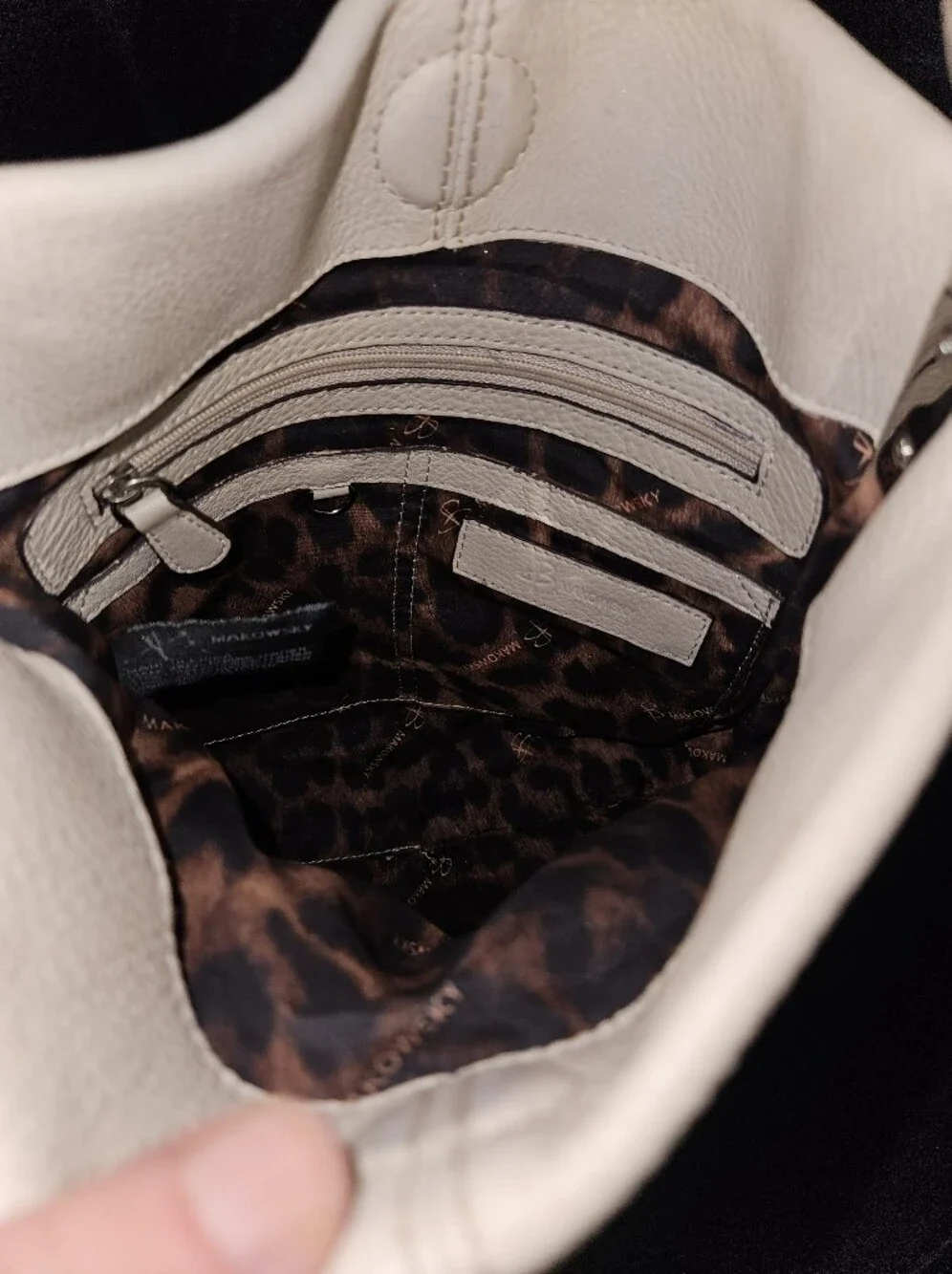 B. Makowsky Color- Block Crossbody Hobo Bag